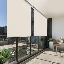 COSTWAY Tenda Tenda da Sole Verticale per Balcone, con Cassetta, per Esterni, Protezione da Vento e Sole (1,6 x 2,5 m, Beige)