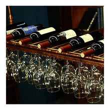 FCXBQ Cremagliera di Vetro per Appendere Creativa Europea, Appendiabiti per Bicchiere di Vino, cremagliera per calici per Vino a Testa in Giù, Appendiabiti per Bar (Colore: Marrone, Dimensioni: 15