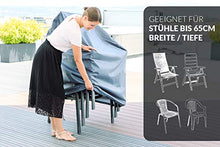 Chefarone telo impermeabile copri sedie da giardino – Telo impermeabile esterno per arredo giardi-no – Copri sedia robusto e spesso – 67x67x110 cm – Celeste – Con cordone di sicurezza e custodia