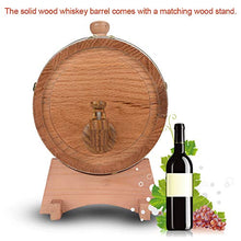 Deror Botte di Vino in Legno di Quercia Vintage per Birra Whisky Rum Port Oak(3L)