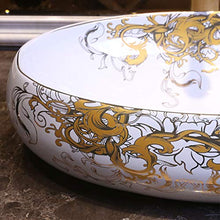 Lavabo Ovale da Bagno Retro Creative Jingdezhen Ceramic Hotel Lavabo antispruzzo Lavandini Bagno