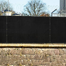FANGJIE Rettangolare Telo da Sole in 95x800cm Idrorepellente Balcone Privacy Antivento per Balcone Giardino, Nero