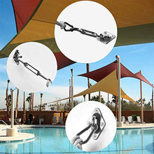 Kindax Kit Montaggio per Vela Parasole da 40 pezzi, Ganci per Tende Sole in Acciaio Inossidabile, Kit Completo per Installazione Le Vele a Quadrate o Triangolari