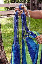 Hipier Amaca da Giardino Matrimoniale in Cotone da Campeggio Viaggio Interni ed Esterni Portata Massima 300 kg Multicolori (2 Persone, Blu)