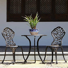 CGBF-Set Bistrot da Esterno,Set per Terrazza da Giardino in Alluminio Pressofuso,2 Sedie e Tavolo