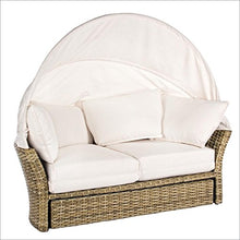 merxx "Lesly" completo in rattan sintetico con quadro alluminio naturale