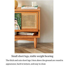 Household items Comodino in Legno massello in Rattan Semplice Armadio, Comodino Semplice, tavolino da Salotto, tavolino Multifunzionale con cassetti, per Ufficio e dormitorio