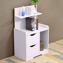 XuanYue Comodino Legno Bianco 48 * 30 * 81 cm Armadio a 2 cassetti Comodino