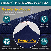 Granbest - Copridivano impermeabile a 4 posti, elastico, per divano, protezione antiscivolo (4 posti, blu navy)