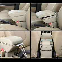 LANCHUN Armrest for N ISSAN TIIDA 2005-2014 BRANREST Box Auto Centro Console Console Console Braccio Rest con Funzione di Ricarica 7 Porte USB Luce a LED Integrata (Color : Beige)