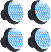 Mermaid Tale Scale Light Blue Pomelli per Porta Set di 4 Pomelli per Mobili Manopole per Cassetti Cucina Armadio Vetro