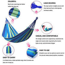 Amaca da campeggio singolo/doppia, in cotone morbido, per dormire, portatile, con borsa per il trasporto, per viaggi, spiaggia, cortile, ecc.singolo