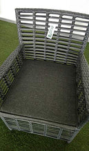XONE Poltrona Flag Colore Grigio in Alluminio e polyrattan con Cuscino | Dimensioni 60x64x85 cm