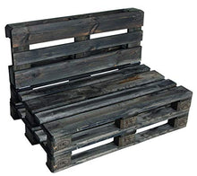 clc Divano divanetto 2 posti in Pallet EPAL per Esterno e Giardino -Made in Italy- Imbrunito Moka, 120x80x78