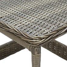 FAMIROSA Tavolo da Giardino Marrone 45x45x46,5 cm in Polyrattan
