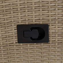 SKM Set da Pranzo da Giardino 9 pz con Cuscini in Polyrattan Beige-6048