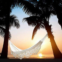 Amache 2 Persona Hammock Boho Grande Macrame Brasiliano Brasiliano Luxury Comfort Pieghevole Hammock Sedia Net (200 x 150 cm)
