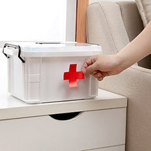 Teckpeak Scatola per Medicine, Primo Soccorso Scatola Medica Cassetta Kit di Pronto Soccorso-L