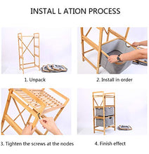 YQ&TL Armadietto Mobiletto Bagno Salvaspazio Armadio da Bagno a Tre Strati, dormitorio, Finitura scaffale da Pavimento, scaffale di bambù Semplice per Uso Domestico