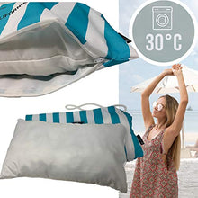 Homelevel Cuscino da spiaggia, 55 cm x 30 cm, con cordoncino, imbottito, per lettino da viaggio, spiaggia, piscina, spiaggia, giardino, da viaggio