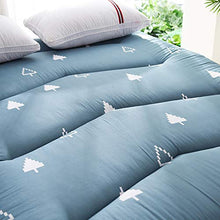 Piano Materasso futon Tatami stuoia del Pavimento di Sonno Portatile Pad Pieghevole Rotolo (Colore : Blu, Dimensione : 90x200cm)