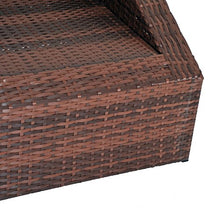 Outsunny Set Mobili da Giardino in PE Rattan con Tavolino e 2 Poltrone con Cuscini, Marrone