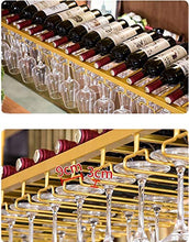 Zfggd Soffitto Wine Rack Ferro Wine Glass Holder Regolabile Altezza, Vetro Rack soffitto Holder Vino atto a Bar Kitchen Cafe Oro (Size : 80 * 30cm)