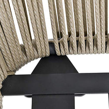 Set Tavolino e 2 Poltrone da Giardino in Acciaio e Rattan Cachi e Grigio