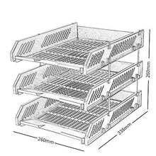 LCA Schedario Classificatore Verticale Cartella, File Desktop A 3 Livelli Rack di Stoccaggio Ufficio O A Casa Vassoio per Lettere, (Color : #3)
