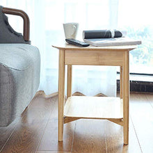 DGHJK Mobili per la casa, Comodino in bambù al 100% Tavolino Moderno con Divano Semplice e ripiano 44 * 44 * 50 cm