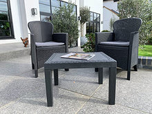 Maury's Salotto da Giardino Akita 3pz Antracite con Cuscini … (Antracite)