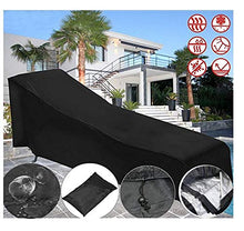 GLCS GLAUCUS Copertura per Chaise Longue Sedia Sdraio Tessuto Tutte Le Stagioni Impermeabile 210D Oxford per Lettini Prendisole Nero