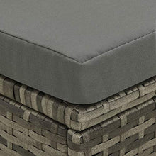 vidaXL Set Divani da Giardino 4 pz con Cuscini in Polyrattan Grigio