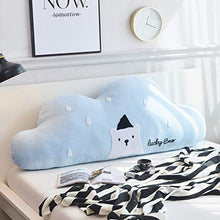 YAHAO Cuscino Comodo Triangolare Cuscino di Lettura Letto Divano Sfoderabile Cerniera Complessivamente Lavabile,Blue-180cm