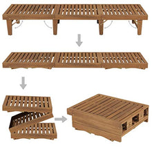 vidaXL Massello Acacia Lettino Prendisole Pieghevole Rustico Sdraio Spiaggia