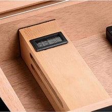 SCDZS Glass Window Trasparente Cigar Box - igrometro e umidificatore Transparent Glass Window Cigar Box Valigia Cigar Box Portatile