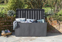 Keter 6039 - Scatola di Immagazzinaggio da Giardino, Colore Antracite, Capacita 302 L