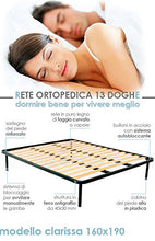 Europrimo Rete Ortopedica Matrimoniale 160x190 CM Struttura in Ferro con doghe in Legno e Piedi 30 cm Inclusi
