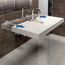 LUX ELEMENTS LLAVE5001 - Lavandino da appoggio, pronto da piastrellare, 117 x 58,5 x 10 cm, colore: Grigio