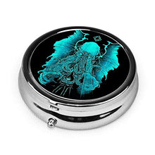 Cthulhu - Mini contenitore per pillole in metallo rotondo per borsa da viaggio