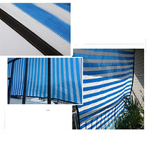Reti protettive DEWUFAFA Schermo Privacy per Balcone, Schermo HDPE Senza Viti Rete per Balconi Permeabile, Strisce Colorate (Color : Blue And White, Size : 2x2m)