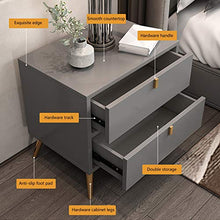 DJFIOSD Comodino per Camera da Letto Nero, Moderno E Semplice Camera da Letto in Legno Massello con Cassettiere con Cassetti Manico E Armadio di Stoccaggio Anteriore Aperto,Bianca