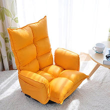Poltrone LHA Lazy Sofa Single Living Room Sedia Pieghevole per Il Tempo Libero (Colore : Giallo)