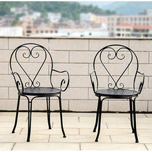 CGBF-Set da Pranzo per Bistrot All'aperto in Alluminio Pressofuso, 2 Sedie e Tavolo Rotondo Mobili da Giardino per Esterni per Terrazza Patio,Durevole,Resistente agli Agenti Atmosferici