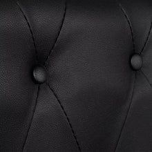 vidaXL Divano Chesterfield classico in ecopelle nero 3 posti per casa ufficio