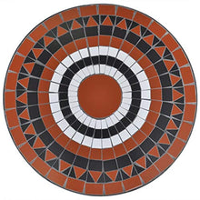 FAMIROSA Tavolo da Bistrot Terracotta e Bianco 60 cm a Mosaico