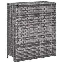 FAMIROSA Set da Pranzo da Giardino 5 pz Pieghevole in Polyrattan Grigio