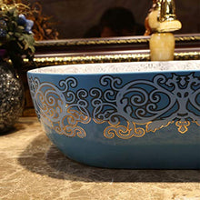 Lavabo Ovale da Bagno Retro Creative Jingdezhen Ceramic Hotel Lavabo antispruzzo Lavandini Bagno