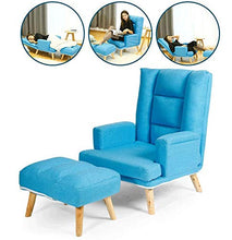 LIYONG Poltroncina Pieghevole per Salotto con Divano Pigro Poltrona 8 Colori (Color : Light Blue)