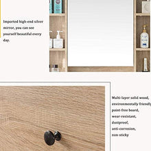 KSW_KKW Bagno degli specchi a Parete di Legno Solido Bagno Specchio Specchio con mensola Rack Bagno a Parete Governo di immagazzinaggio Armadi